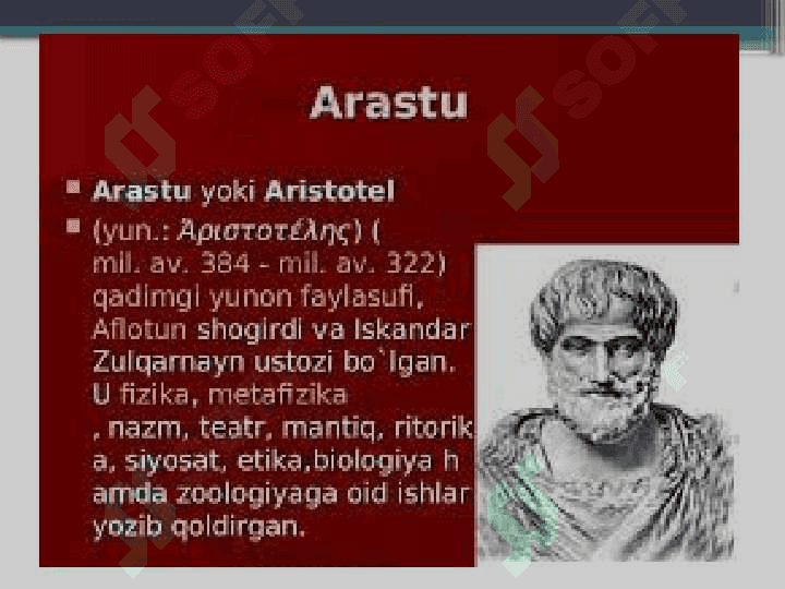 Arastuning “Poetika”asarini o’qib o’rganish 3