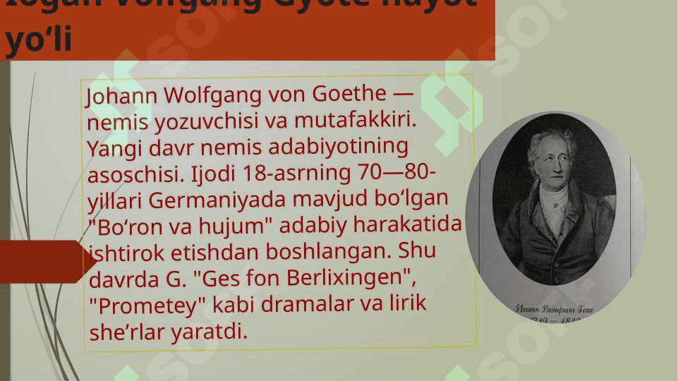 Yosh Verterning iztiroblari 2