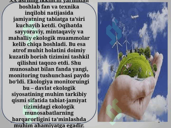 Ekologik monitoringni tashkil qilish 3