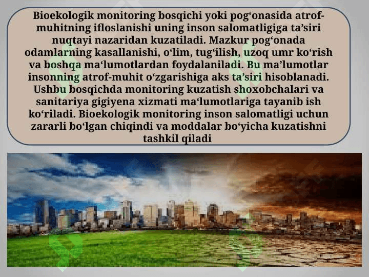 Ekologik monitoringni tashkil qilish 6
