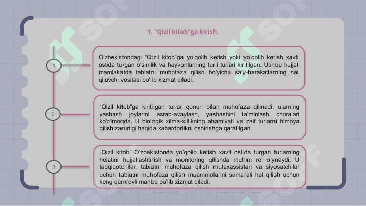 Oʻzbekiston hududidagi Qizil kitobga kiritilgan oʻsimlik va hayvonlar turlari 3