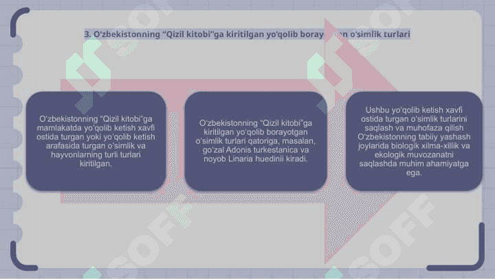 Oʻzbekiston hududidagi Qizil kitobga kiritilgan oʻsimlik va hayvonlar turlari 5