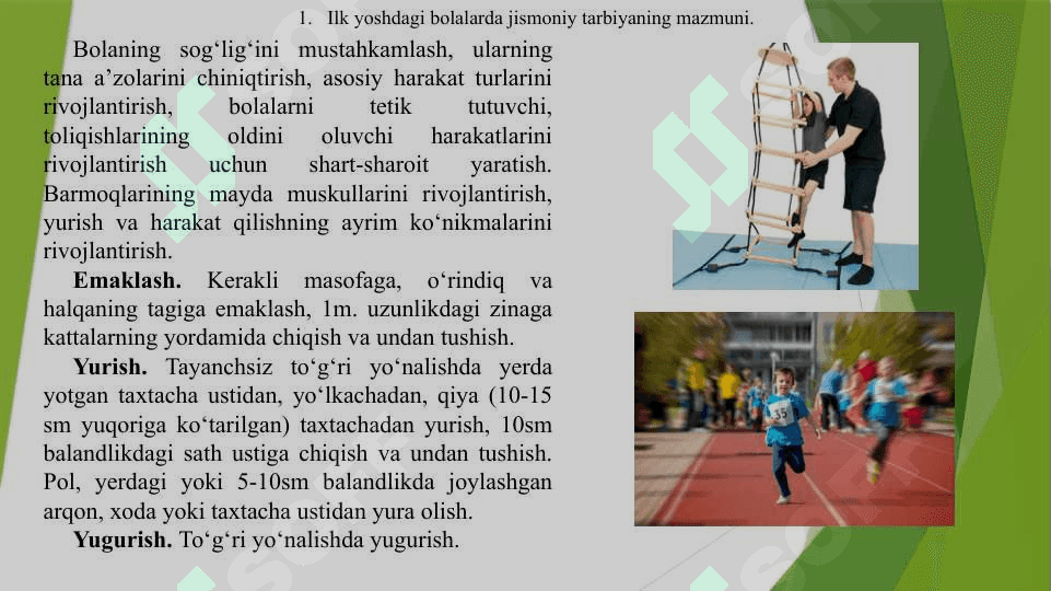 Kichik yoshdagi bolalarga beriladigan harakatli o‘yinlarni o‘rgatish 2