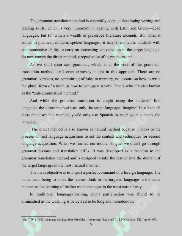 Using direct method in teaching English 5