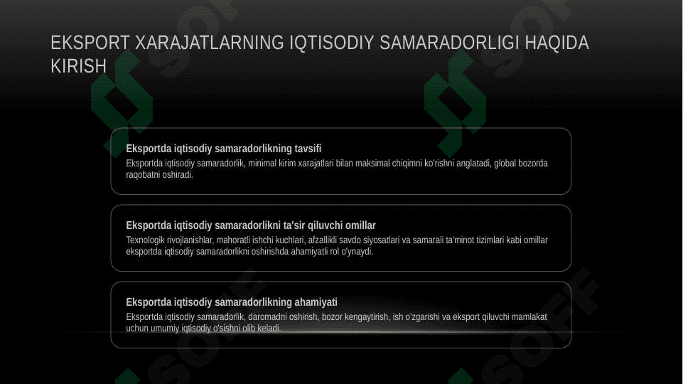 Xarajatlarning  umumiy va taqqoslama iqtisodiy samaradorligi 2