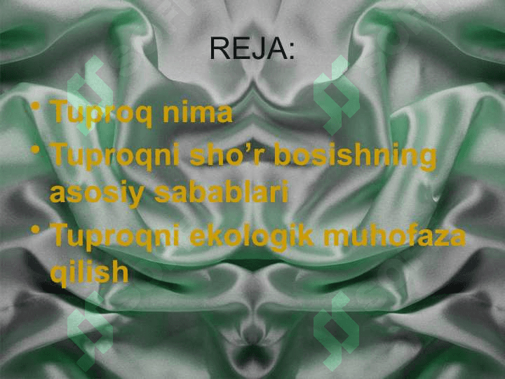 Tuproq unumdorligini baholashning tamoyillari 3