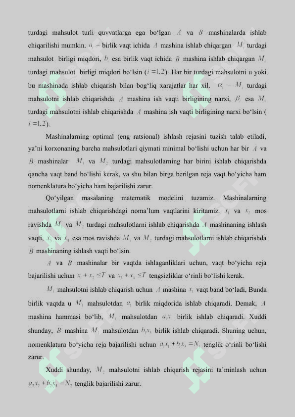 Chiziqli dasturlashning asosiy masalasi 3