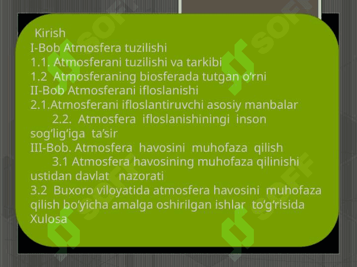 Атмосфера ҳавоси ва унинг ифлосланиши 2