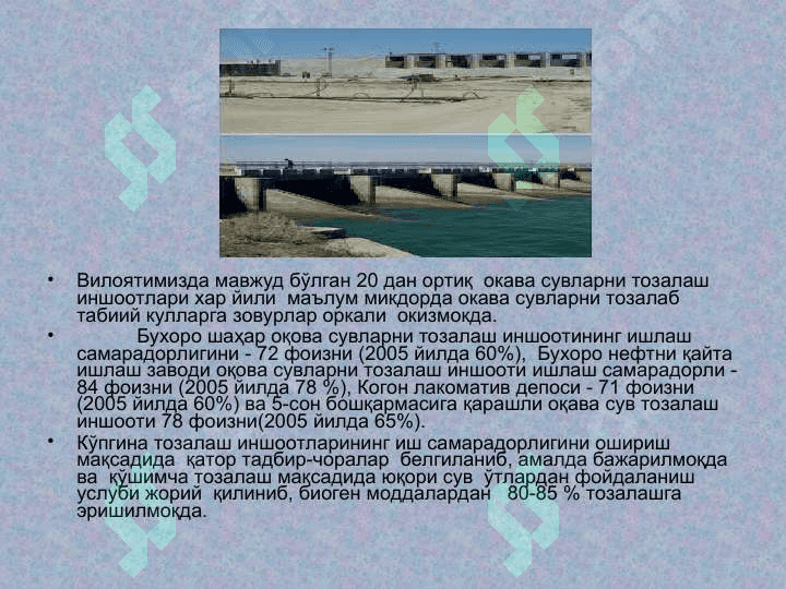 Бухоро вилояти ва унинг атрофидаги экологик вазият тўғрисида батафсил маълумот, экологик вазиятга салбий таъсир кўрсатувчи омиллар 5