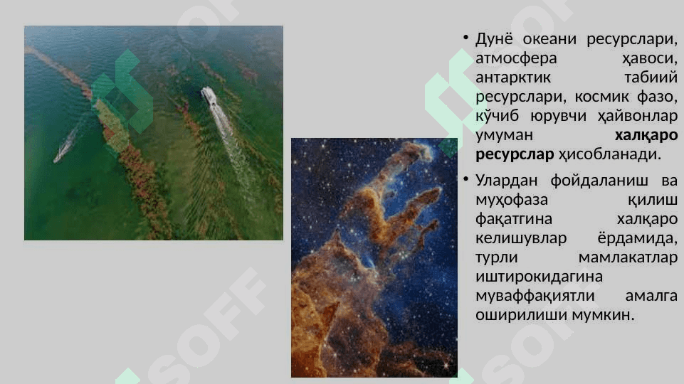Табиий ресурслар ҳақида тушунча ва уларнинг синфланиши 7