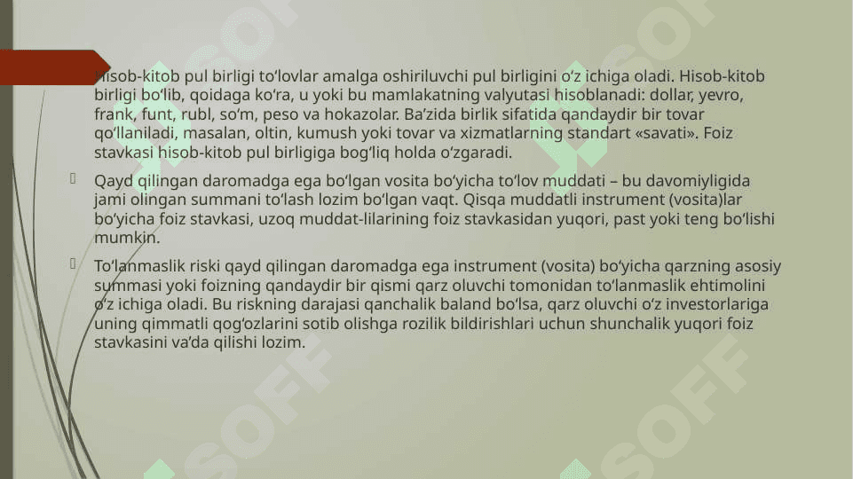 Moliyaviy bozor stavkalari 4