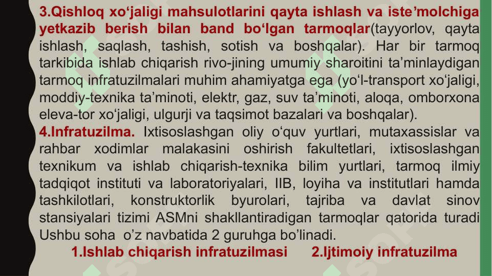 O`ZBEKISTON AGROSANOAT MAJMUASI VA UNING RIVOJLANISHI 5