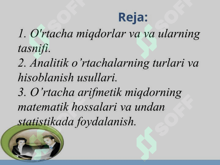 O’rtacha miqdorlar 2