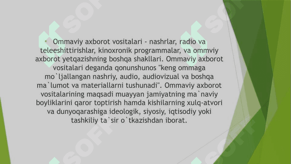O’zbekiston Respublikasida ommaviy axborot vositalari faoliyati 4