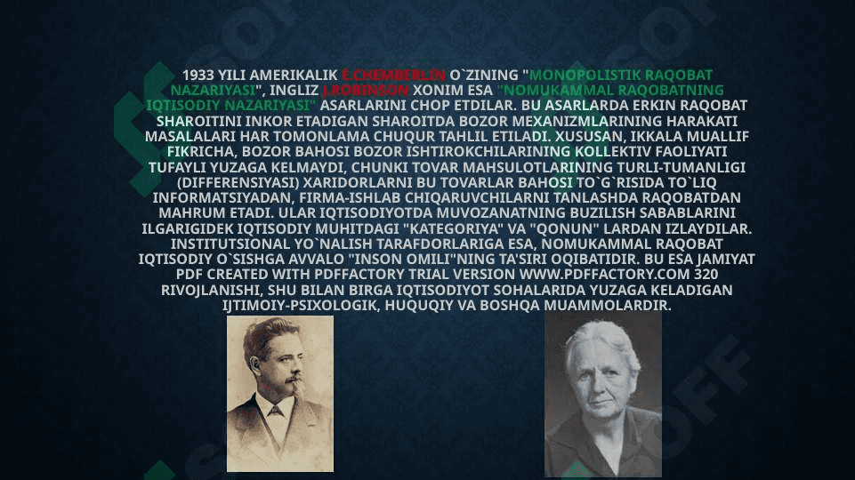 MUKAMMAL BO’LMAGAN RAQOBAT BOZORI TA’LIMOTLARI 3
