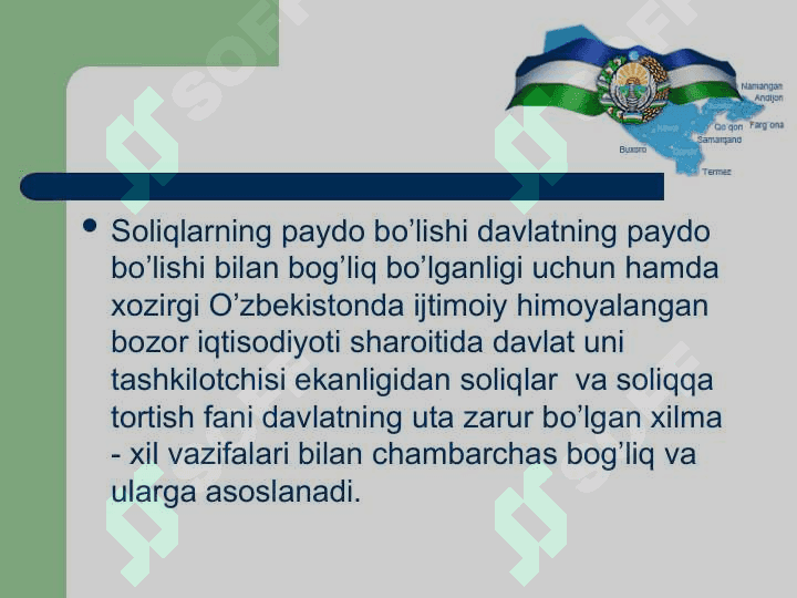 O`zbekistonda soliqlarning rivojlanish bosqichlari 2