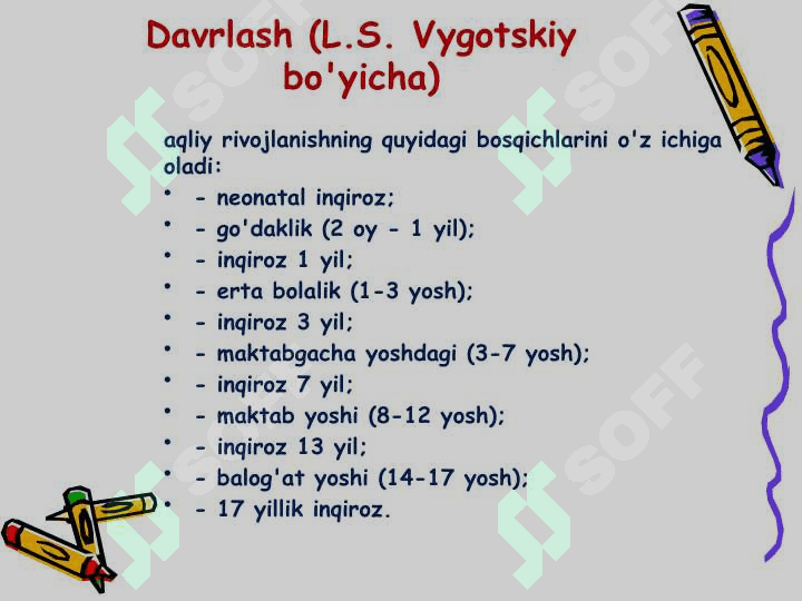 Yoshga bog'liq psixologiya 8