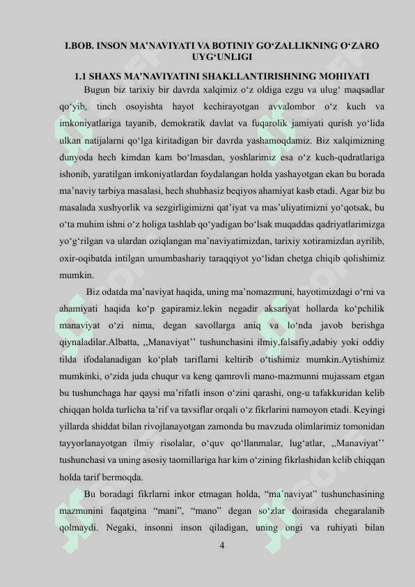 Shaxs ma’naviyati inson botiniy go'zalligining asosi sifatida 4