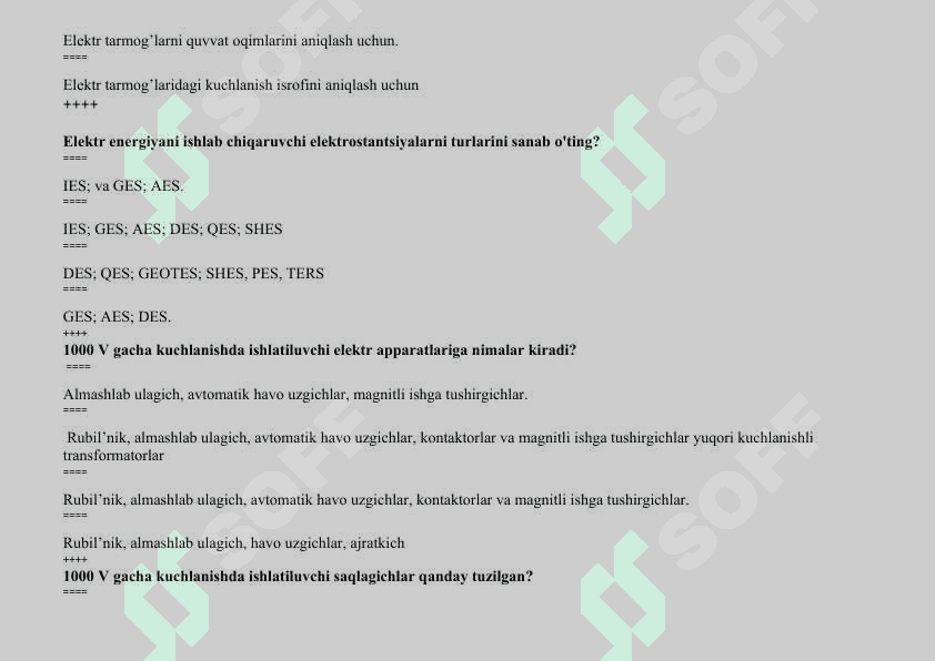 Sanoat karxonalarning elektr ta’minot 6