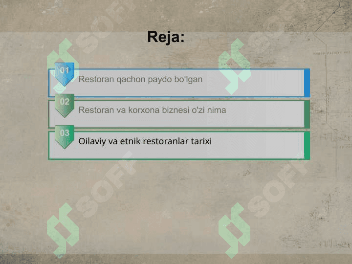 Restoran biznesi va korxona tarixi. Oilaviy va etnik restoranlar 2
