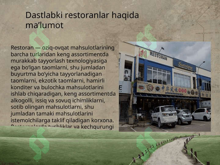 Restoran biznesi va korxona tarixi. Oilaviy va etnik restoranlar 3