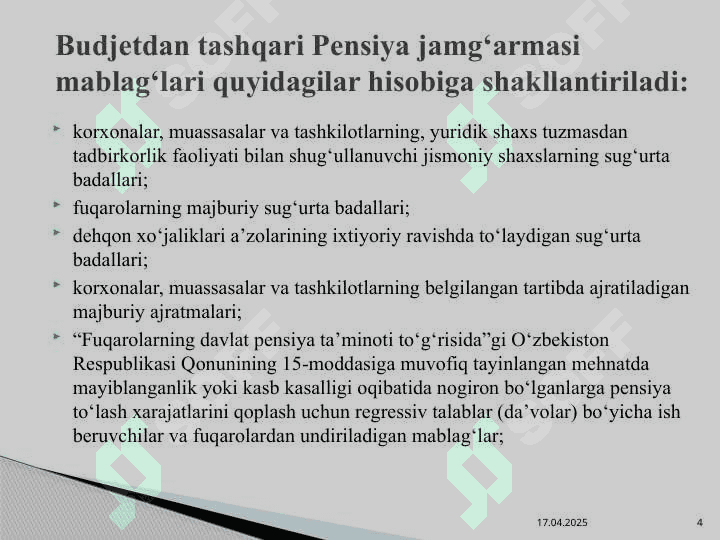 Pensiya jamg‘armasi daromadlari 4