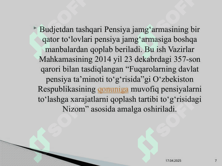 Pensiya jamg‘armasi daromadlari 7