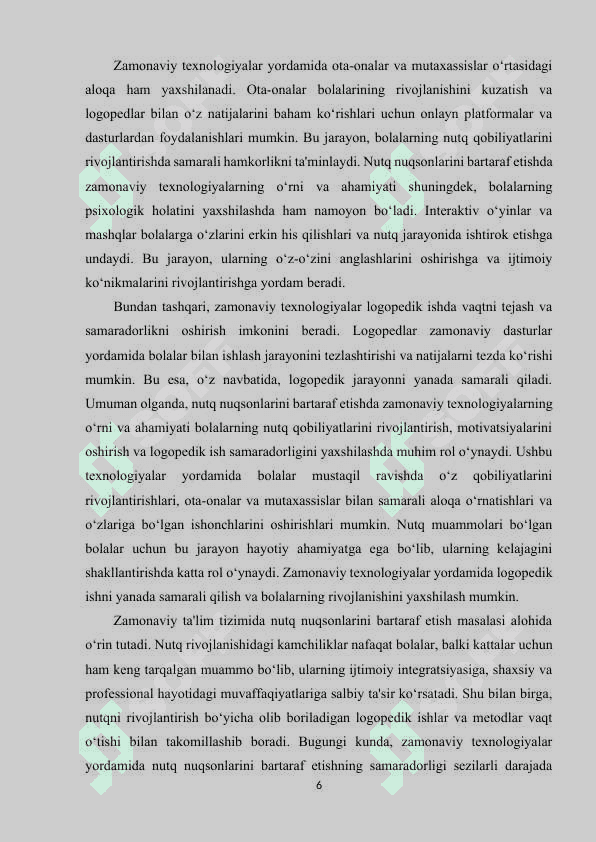 Nutq nuqsonlarini bartaraf etishning zamonaviy texnologiyasi. 6