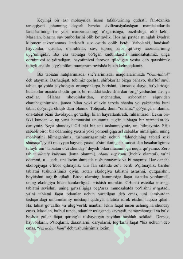 Estetik tarbiyaning asosiy yo’nalishlari va estetikaning zamonaviy muammolari 2