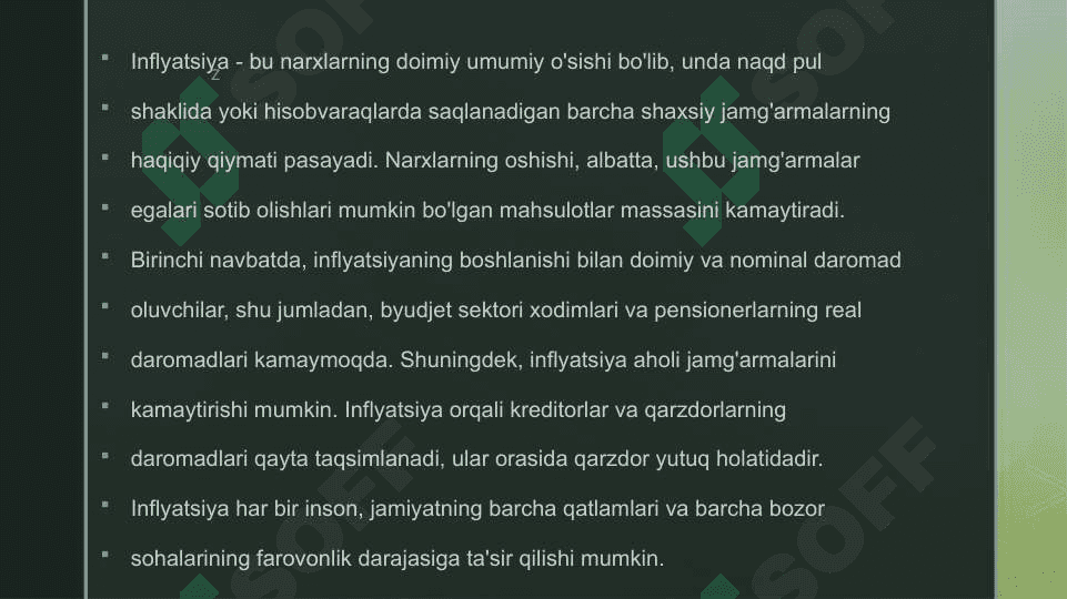 Inflyatsiya va inflyatsiyaga qarshi kurash 2
