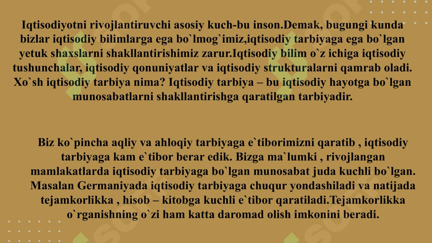 Iqtisodiy tarbiya nima 2