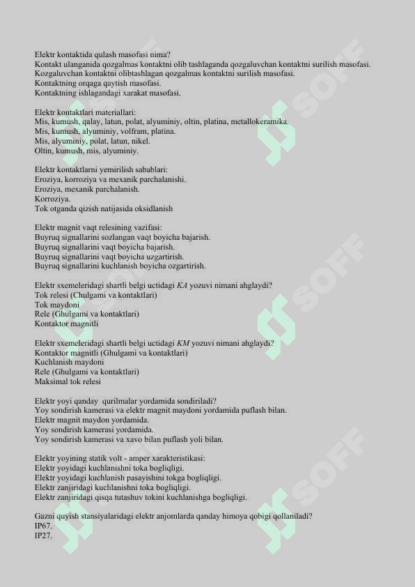 Elektr apparatlari fanidan test savollari 3