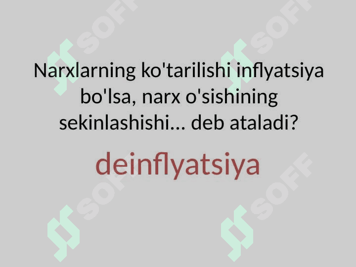 INFLATSIYA (TURLARI, SABABLARI VA OQIBATLARI 8