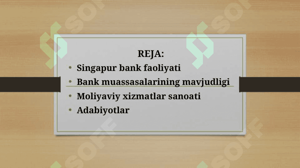 SINGAPUR DAVLATI MOLIYA TIZIMI 2