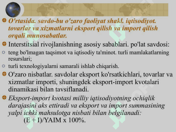 valyuta kursi mexanizmlari va to'lov balansi 8