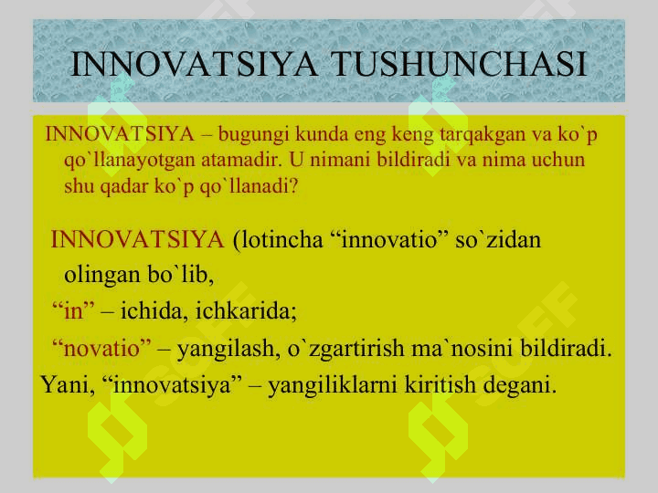 Innovatsion menejmentning mohiyati va uni o`qitishning texnologik modulini yaratish” 8