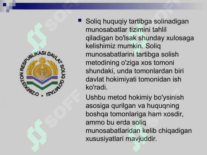 Soliq munosabatlarining shakllanishi 3