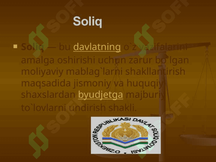 Soliqlar, yig’imlar, bojlar va boshqa soliqsiz to’lovlarning o’xshash va farqli jihatlari 2