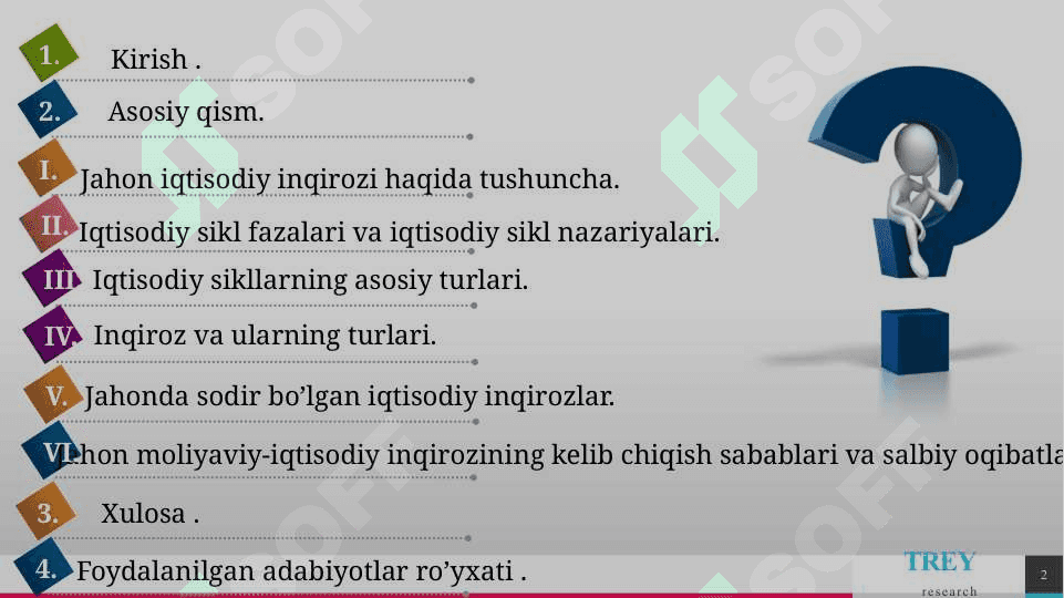 Jahondagi iqtisodiy inqirozlar va ularning asosiy sabalari 2