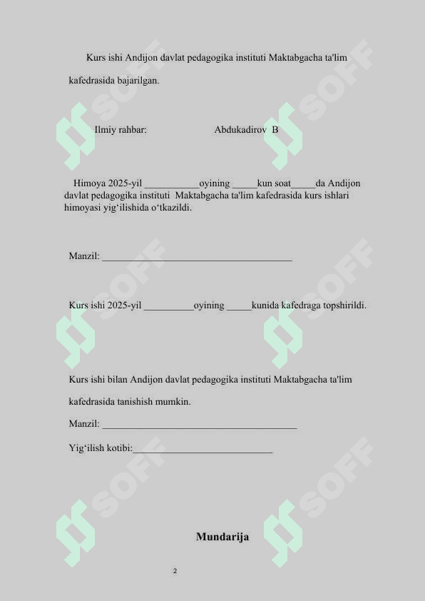 Oʻrta guruhda loydan buyum yasashga oʻrgatish kurs ishi 2