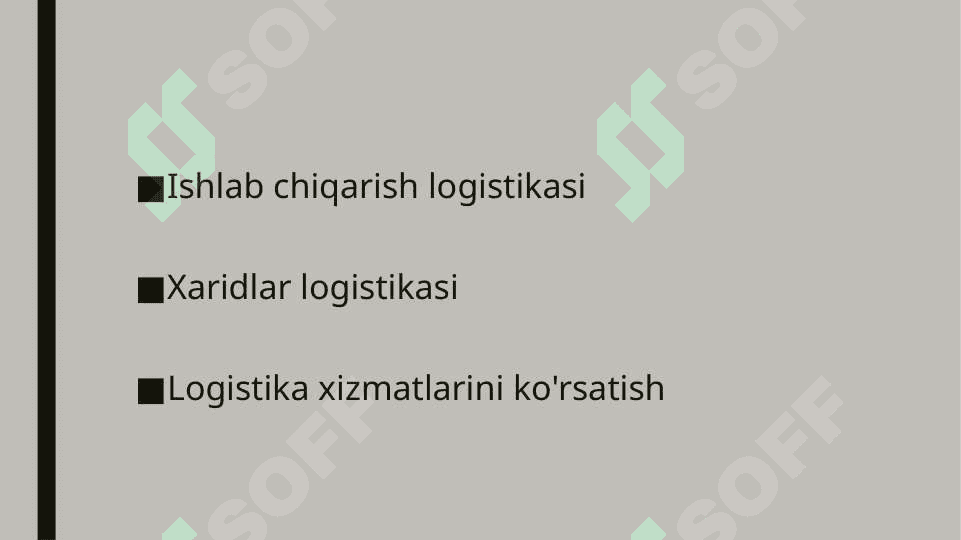 Ishlab chiqarish logistikasi 2