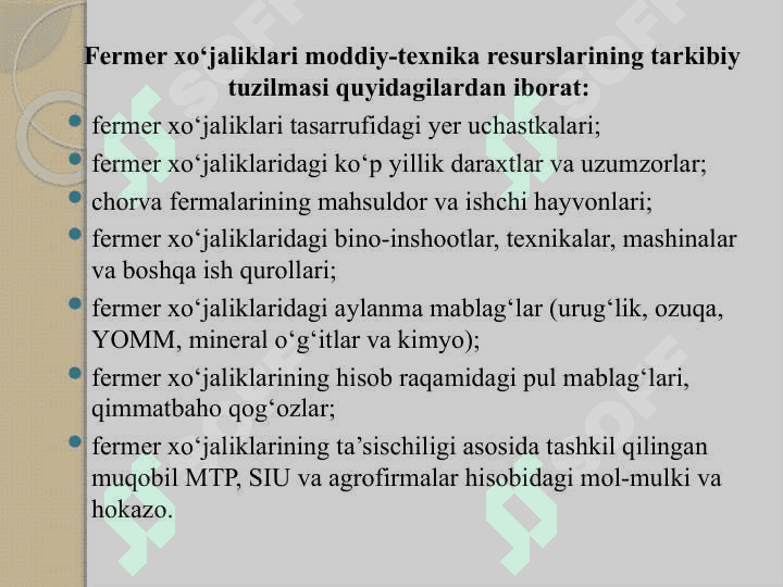 XO‘JALIGINING MODDIY-TEXNIKA RESURSLARI, FAN-TEXNIKA TARAQQIYOTI, INNOVATSION TEXNOLOGIYALAR VA ULARDAN SAMARALI FOYDALANISH 3