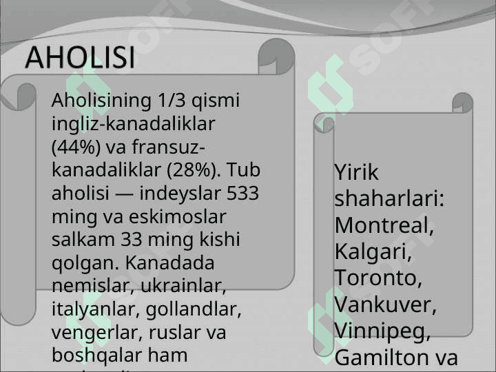 KANADA  MAMLAKATI IQTISODIYOTI 6