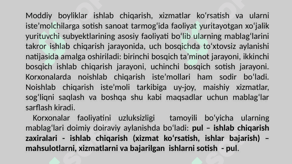 Biznes jarayonlarini hisobi. 2