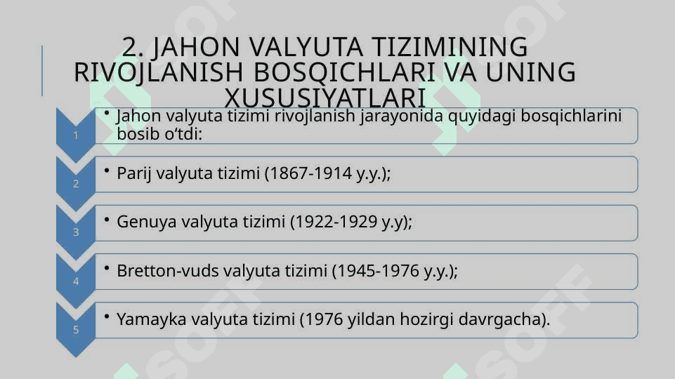 Jahon valyuta tizimi va uning rivojlanishi 6