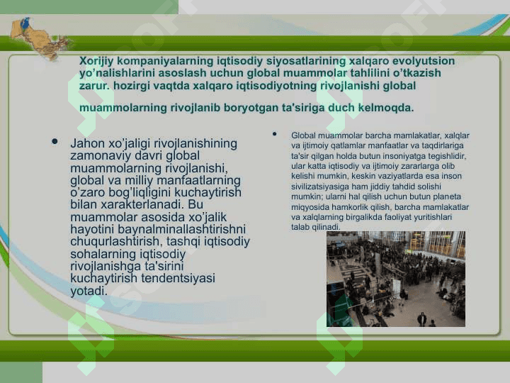 Jahon iqtisodiyotining Global muammolari 3