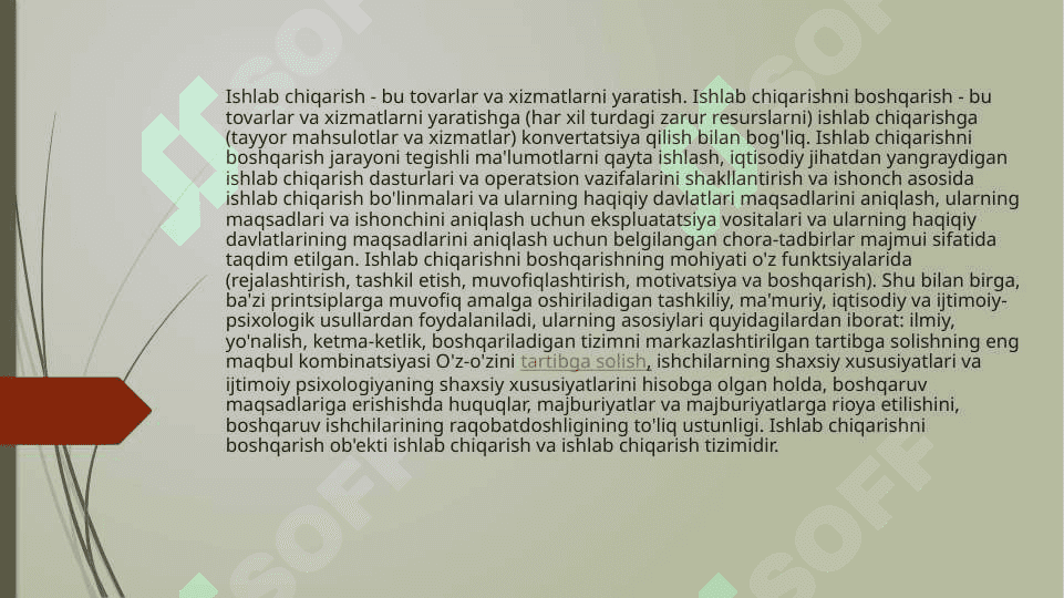 Ishlab chiqarish jarayonlarini taminlash va tartibga solish 3