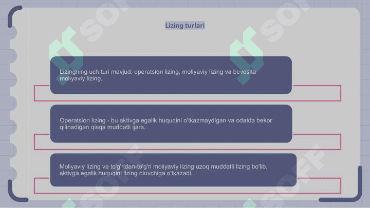 Lizing va lizing operatsiyalari 3