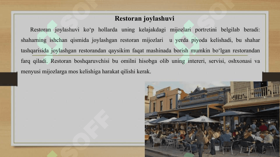 Mehmonxonalarda ovqatlantirish xizmatini tashkil etish 4