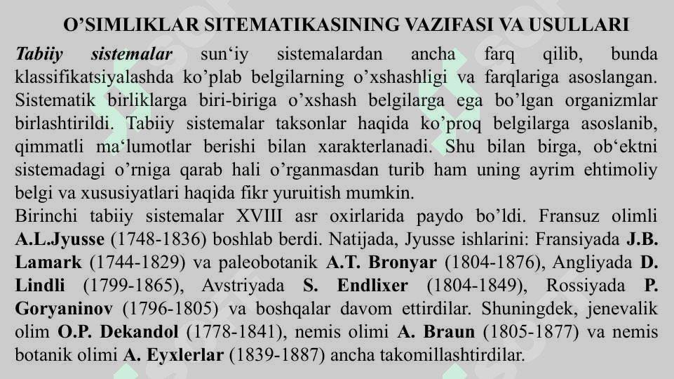 BAKTERIYALARNING TUZILISHI, TIPLARI VA QISHLOQ XO’JALIGIDAGI AHAMIYATI. SUV O’TLARI VA ULARNING KLASSIFIKATSIYASI 5